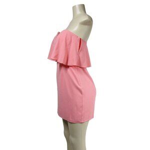 Lovers & Friends NWT Strapless M Barbie Party Pink Peach Mini Dress Sexy Kassie